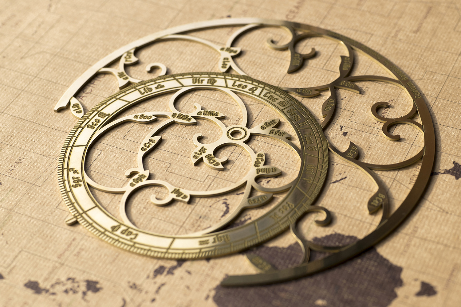 アストロラーベ Astrolabe 天体観測器 古代 天文 真鍮 金属加工 趣味 芸術品 アート 美術品 工藝 工芸 アート プロダクトデザイン １個から 部品製作 部品加工 金属部品 オーダーメイド ものづくり 町工場